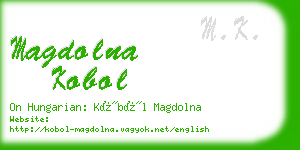 magdolna kobol business card