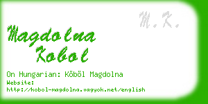 magdolna kobol business card